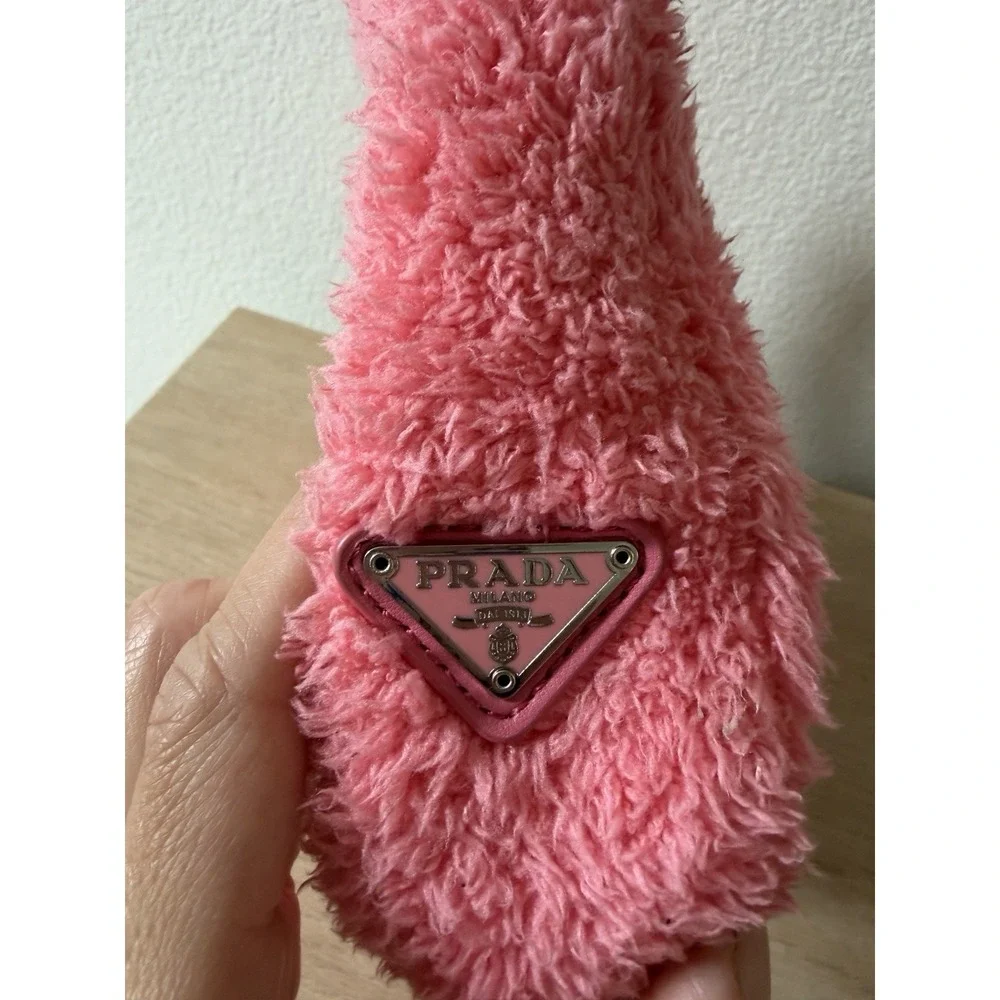 Prada Pink Fur Hobo Underarm Shoulder Bag